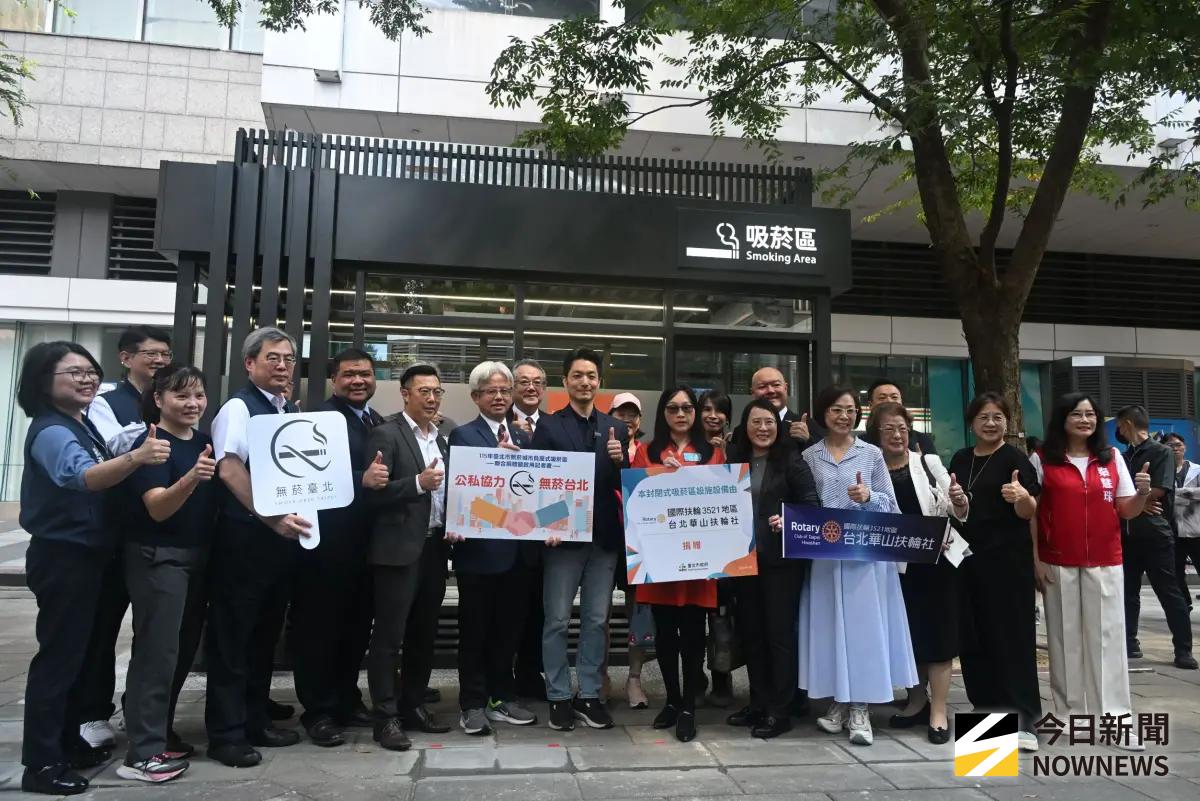 ▲台北市長蔣萬安出席115年台北市無菸城市負壓式吸菸區聯合捐贈暨啟用記者會。（圖／記者林調遜攝影，2026.09.30）