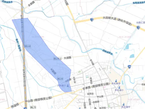 ▲台南市10月1日停水範圍。（圖／自來水公司water.gov.tw）