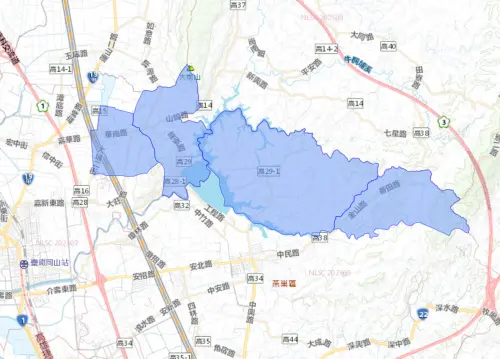 ▲高雄市10月1日停水範圍。（圖／自來水公司water.gov.tw）