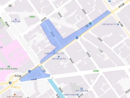 ▲花蓮縣10月1日停水範圍。（圖／自來水公司water.gov.tw）