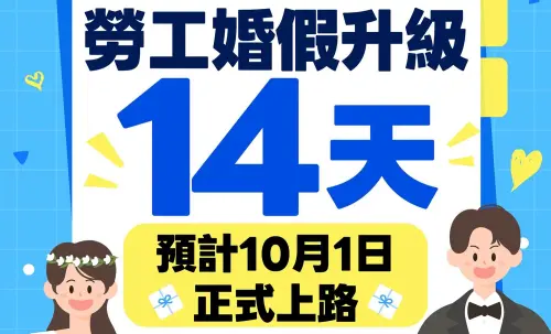 婚假14天新制今上路！已登記結婚適用嗎？多久要請完？QA一次看