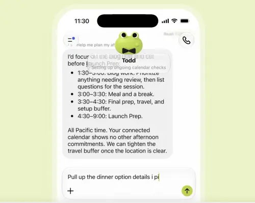 ▲Dot建立完成後可透過ChatGPT手機App持續互動，並能結合已授權的行事曆等資訊，協助安排工作與後續事項。（圖／翻攝官網）