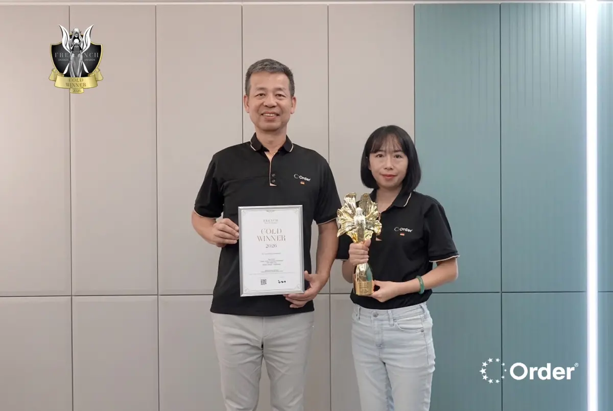 ▲歐德傢俱設計師葉念慈以作品《光韻成境》勇奪2026法國設計獎金獎。（圖／品牌提供）