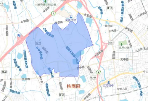 ▲桃園市10月2日停水範圍。（圖／自來水公司water.gov.tw）