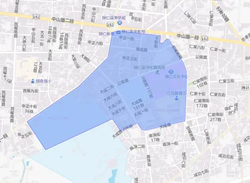 ▲台南市10月2日停水範圍。（圖／自來水公司water.gov.tw）