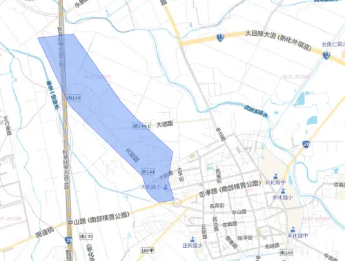 ▲台南市10月2日停水範圍。（圖／自來水公司water.gov.tw）