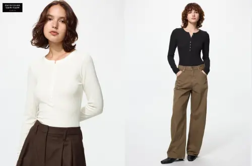 ▲UNIQLO與PRINCESSE tam tam再聯手研發新品，推出「超保暖Heattech羊絨混紡羅紋亨利領T恤 」款式，主打比一般HEATTECH還暖1.5倍。（圖／日本UNIQLO官網）