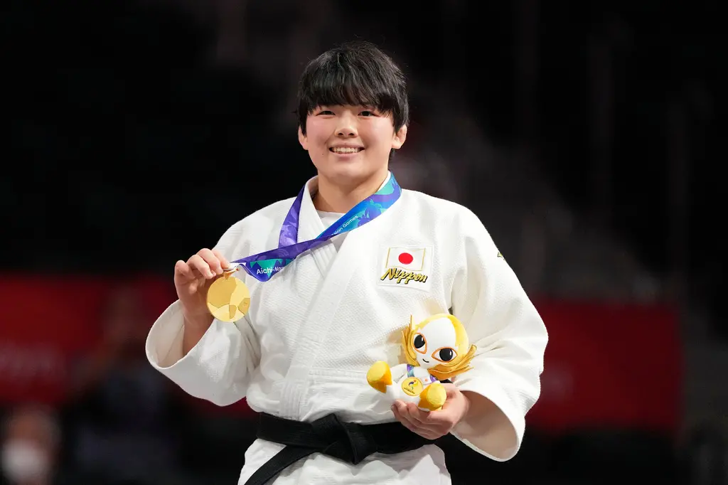 ▲被中國選手唐婧咬傷的日本小將前田凜在隨後的賽事中一路過關斬將，最終在決賽以「一本」擊敗對手，強勢奪下該量級金牌。（圖／美聯社／達志影像）