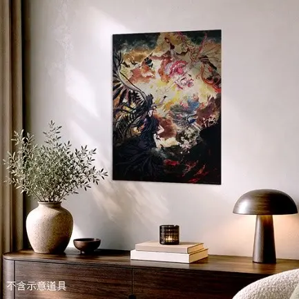 ▲《劇場版魔法少女小圓〈瓦爾普吉斯的迴天〉》推出鋁合金金屬海報，以居家掛畫形式呈現作品視覺，售價2800元。（圖／木棉花提供）