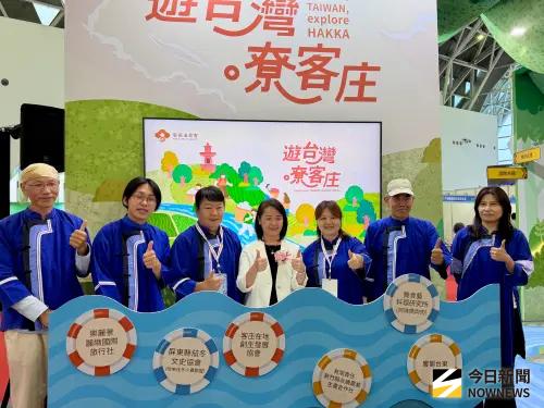 ▲旅展期間，客家館規劃了豐富多元的舞台與互動體驗，引領民眾全方位感受客庄風情。（圖／記者陳美嘉攝，2026.10.02）