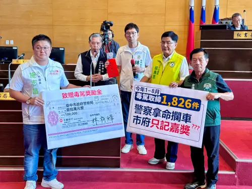 毒駕取締量暴增　議員：員警只僅記功　捐10萬挺台中警