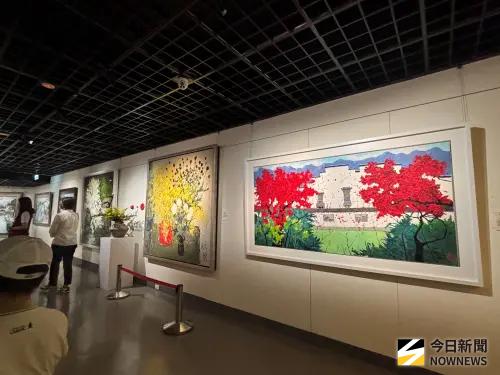 ▲「龎觀‧九秩—龎均90典藏展」，今天舉辦展覽茶會，首度公開他於90歲期間創作的十餘幅新作。（圖／記者金武鳳攝，2026.10.3)
