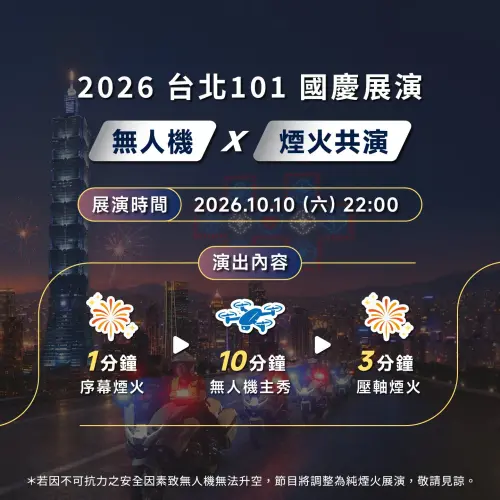 ▲2026台北101國慶展演內容。（圖／台北101提供）