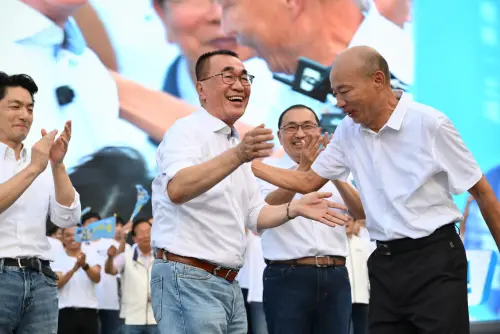 ▲立法院長韓國瑜出席國民黨新北市長參選人李四川造勢。（圖／記者林調遜攝）