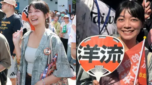 ▲林雨宣和友人參加沈伯洋在北平東路舉辦的競選總部成立大會。（圖／林雨宣Threads）