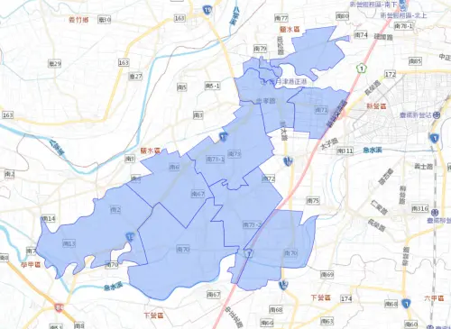 ▲台南市10月6日停水範圍。（圖／自來水公司water.gov.tw）