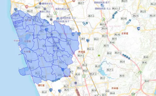 ▲高雄市10月6日停水範圍。（圖／自來水公司water.gov.tw）