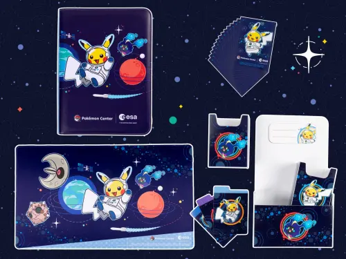▲「Pokémon × ESA」寶可夢集換式卡牌等周邊。（圖／翻攝自寶可夢官網）