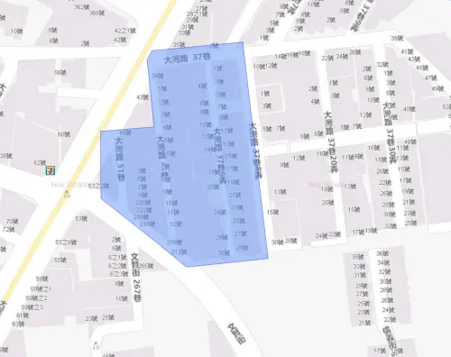 ▲台南市10月8日停水範圍。（圖／自來水公司water.gov.tw）