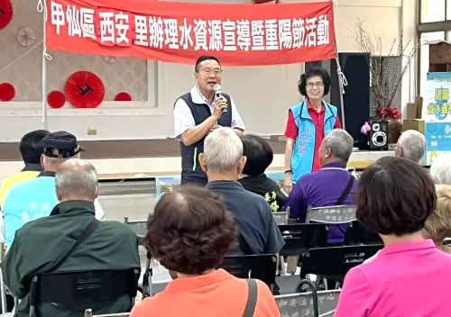 ▲台電公司鳳山區營業處處長黃明舜致詞。(圖／台電公司鳳山區營業處提供)