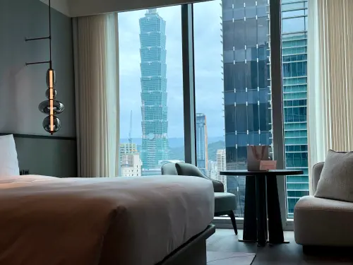▲台北洲際酒店有許多房間都看得到台北101。（圖／記者葉盛耀攝）