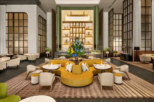 ▲《Thea Lounge初卉》空間設計以花卉與茶飲為靈感（圖／記者葉盛耀攝）
