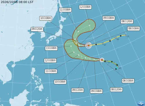 ▲諾洛、小熊颱風對於台灣天氣皆無影響。（圖／中央氣象署cwa.gov.tw）