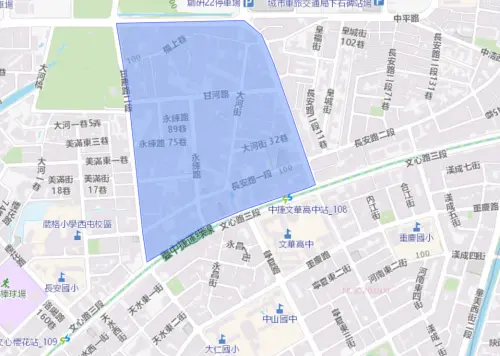 ▲台中市10月9日停水範圍。（圖／自來水公司water.gov.tw）