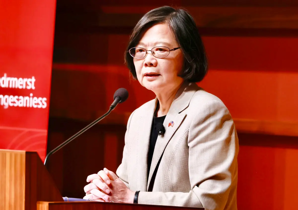 ▲蔡英文出席在美國史丹佛大學發表演講。（圖／蔡英文辦公室提供）