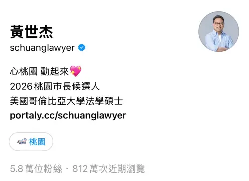 ▲黃世杰的threads，近期瀏覽數達到812萬次。（圖／黃世杰threads）