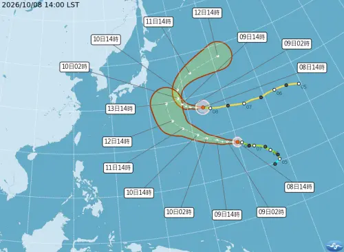 ▲諾洛、小熊颱風對台灣天氣都沒影響。（圖／中央氣象署cwa.gov.tw）