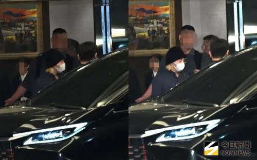 ▲GD稍早在松山機場降落，一出關就直接上保母車。（圖／記者林調遜攝）