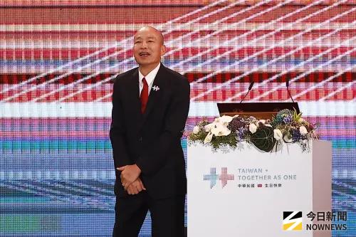 ▲立法院長韓國瑜出席國慶晚會。（圖／記者葉政勳攝）