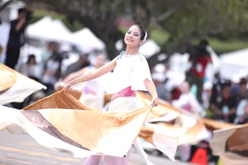 A Taiwanese student performs during National Day celebrations on Oct. 10, marking the 115th anniversary of the Republic of China. (NOWNEWS Chu Yung-chiang)