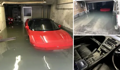 ▲泡水「廢鐵」竟賣814萬日圓！本田NSX淹到車門　93輪競標被搶翻（圖／截自產業新聞）