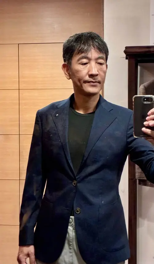 ▲于冠華表示，師傅說他的胸圍和腰圍比例比模特兒還要再完美， 讓他當下驕傲起來。（圖／于冠華臉書）