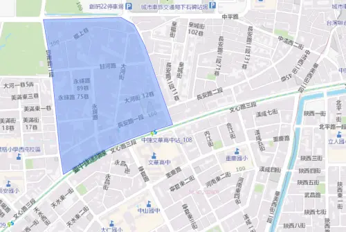 ▲台中市10月12日停水範圍。（圖／自來水公司water.gov.tw）