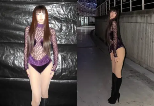 ▲Jennie（如圖）穿著紫色系豹紋連身衣登上威肯演唱會，下半身高衩設計直接辣翻粉絲。（圖／翻攝自JennieIG@jennierubyjane）