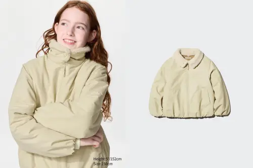 ▲UNIQLO「童裝PADDED布勞森外套」近期爆紅，吸引不少成年人也跟著搶買。（圖／UNIQLO官網）