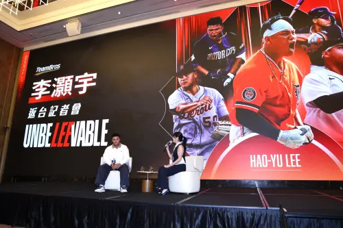 ▲台灣旅美強打李灝宇，結束MLB球季後回到台灣，今（12）日舉辦返台記者會，暢談旅美首年經歷。（圖／記者朱永強攝）