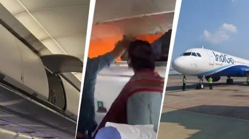 萬呎高空「頭頂在燒」！印度客機行李架噴火冒煙　機組滅火器救援
