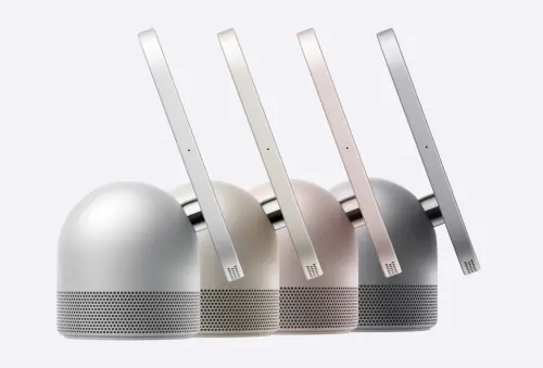 ▲Apple HomeView桌上型提供銀色、星光色、玫瑰粉色及太空灰色4款配色，搭配可調整傾斜角度的螢幕設計，美國售價299美元，約新台幣9620元。（圖／Apple提供）