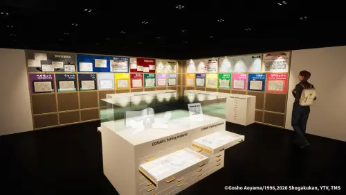 ▲「名偵探柯南 TV動畫播放30週年紀念展」以動畫製作為核心，展區將呈現角色設定、原畫、線稿等幕後資料。（圖／曼迪傳播提供）
