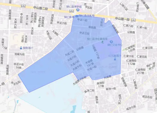 ▲台南市10月15日停水範圍。（圖／自來水公司water.gov.tw）