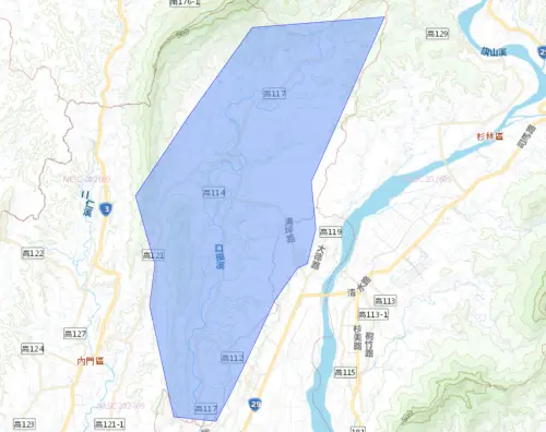▲高雄市10月15日停水範圍。（圖／自來水公司water.gov.tw）