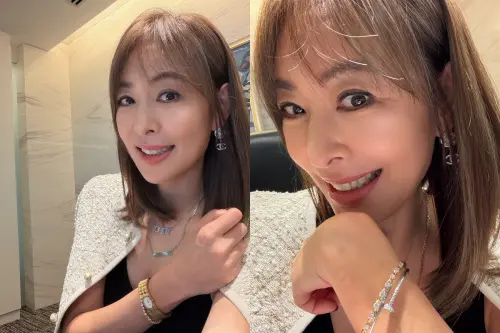 ▲賈永婕一一介紹今天身上的單品，透露手錶也是Dior，手環為Cartier，鞋子則是Ferragamo。（圖／賈永婕臉書）