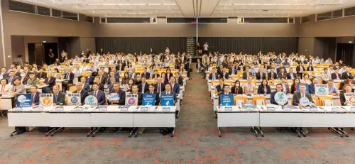 ▲海洋委員會攜手國際夥伴舉辦2026海線安全國際會議，有國家安全、軍事、海巡、法律、能源、航運，以及政策研究等領域的國內外專家學者與代表與會，共同聚焦探討海上交通、能源運輸、供應鏈及區域合作等關鍵議題。(圖／海洋委員會提供)