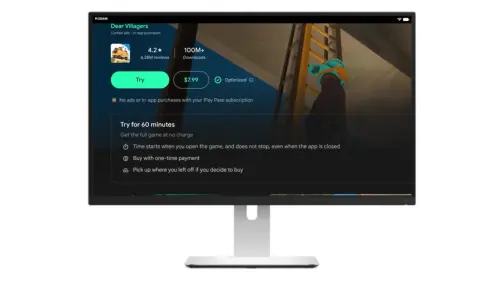 ▲Google Play將「試玩遊戲」功能擴展至電腦，玩家購買前可先限時體驗完整遊戲內容，再決定是否付費。（圖／Google提供）