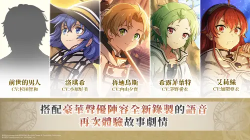 ▲《無職轉生～迴響編年史》邀請動畫原班聲優參與配音，包括內山夕實、小原好美、茅野愛衣及加隈亞衣等人。（圖／翻攝自事前登錄網站）