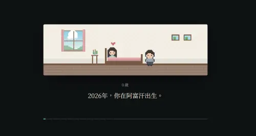 ▲《80億分之1》完成模擬之後，遊戲會跳出像素動畫，還原你人生中的關鍵轉折點以及選擇。（圖／80億分之1遊戲畫面）